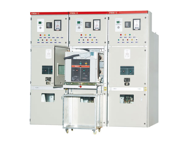 KYN28A-12戶內(nèi)交流金屬鎧裝中置式開關(guān)設(shè)備系戶內(nèi)金屬鎧裝抽出式開關(guān)設(shè)備（以下簡稱開關(guān)設(shè)備），系3-10kV三相交流 50Hz 單母線分段系統(tǒng)的成套配電裝置…